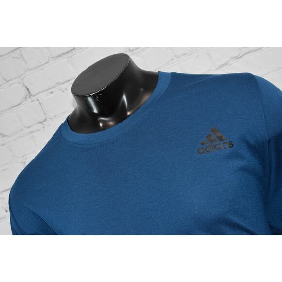 Adidas Gym Shirt Workout Mens Size 2XL Performance Polyester Blue FreeLift - Picture 6 of 6